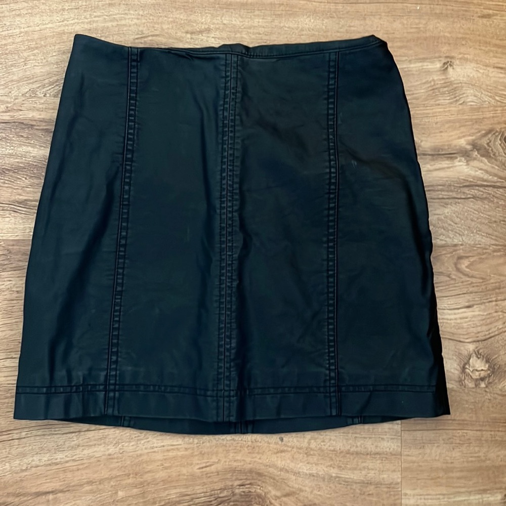 Free People Vegan Leather mini skirt